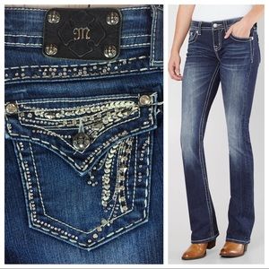 Miss Me Easy Boot Embellished Jeans Size 27